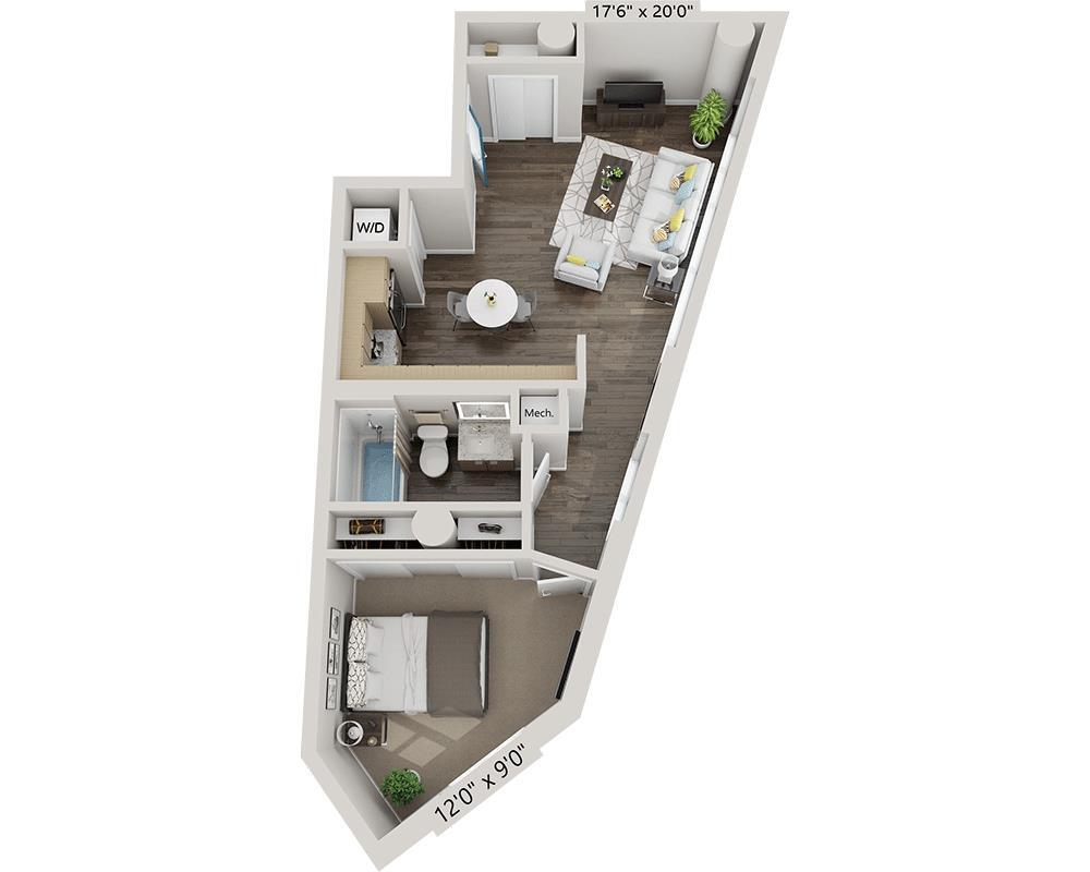 Floor Plan - One Bedroom A1I