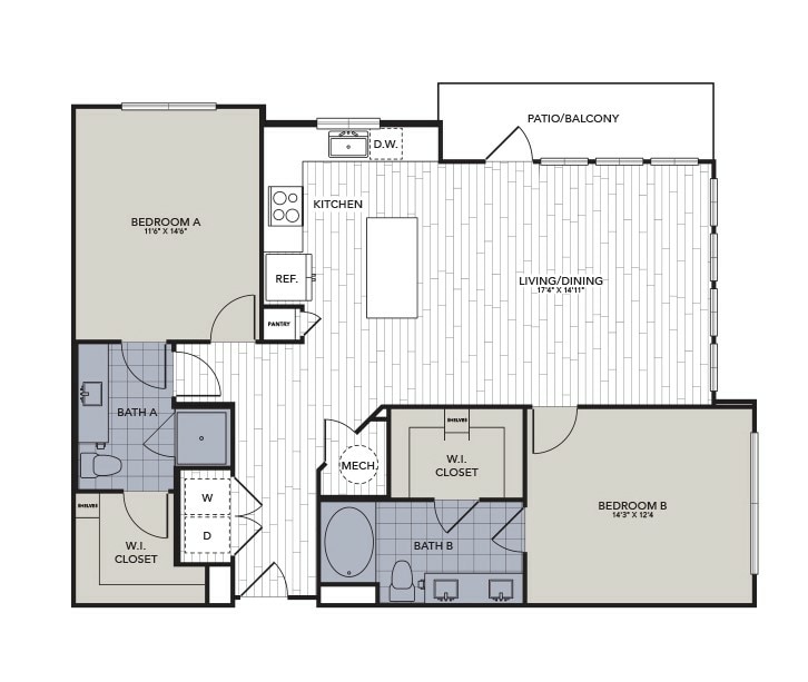 B3.jpg - Two Bedroom, Two Bathroom