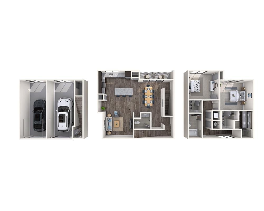 Floor Plan - Two Bedroom B3B