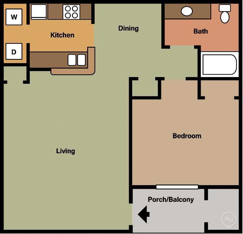 Floor Plan - One Bedroom Lg