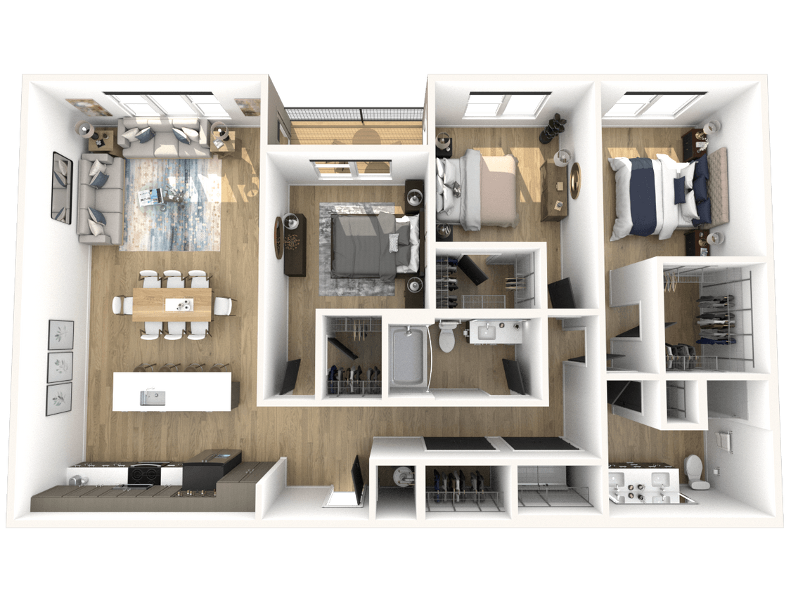 Floor Plan - CC1 3 Bed 2 Bath