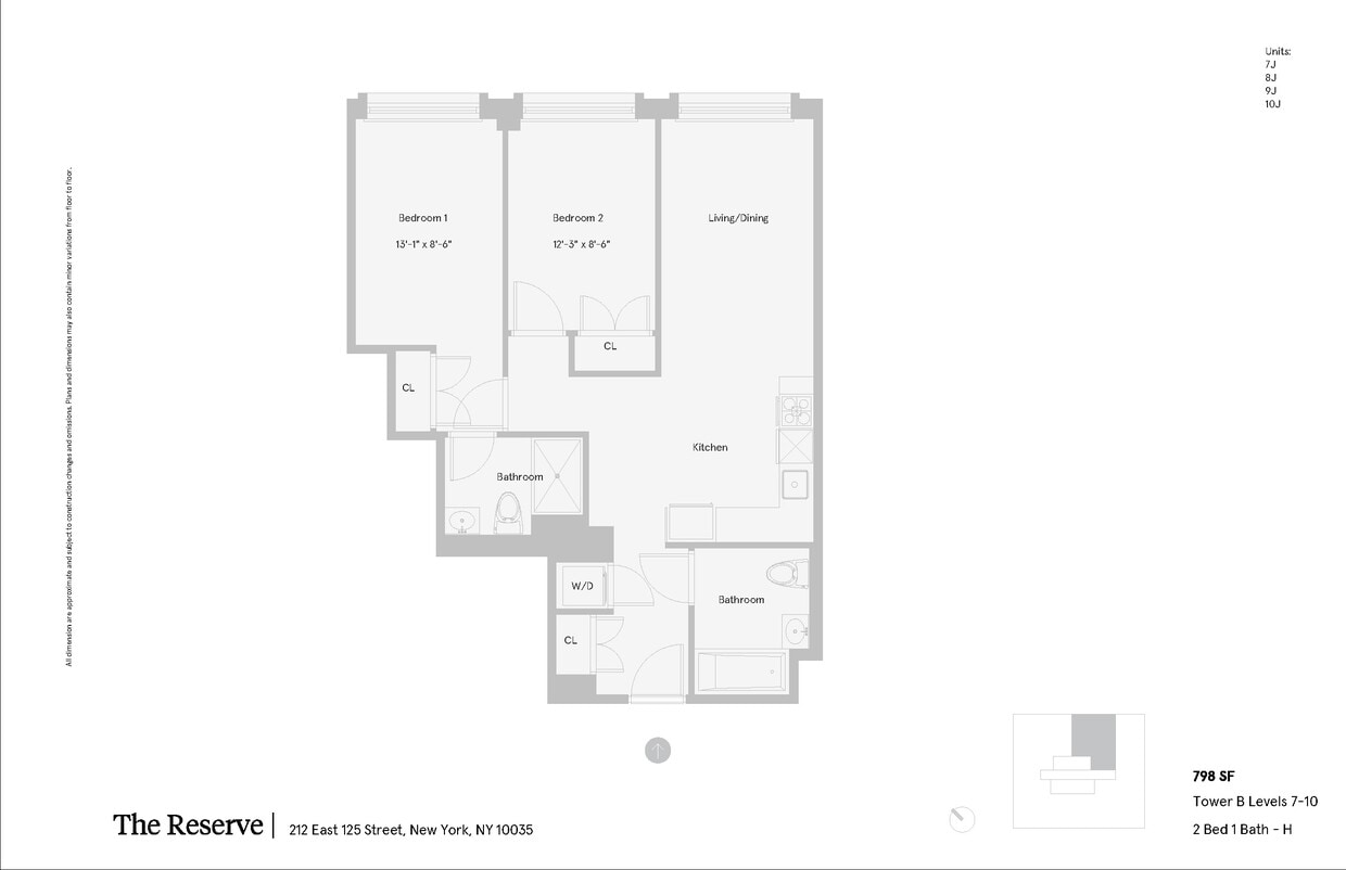 Floor Plan - 2 Bedroom 2 Bathroom A