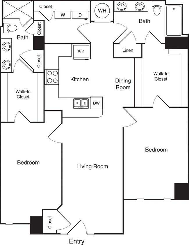 Floor Plan - 2 Bedrooms B2