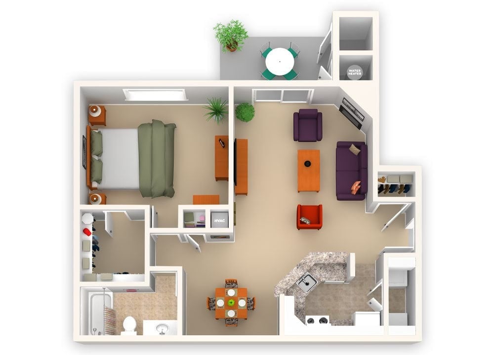 Floor Plan - One Bedroom