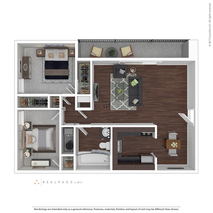 2x1 860 sqft - The Belmont