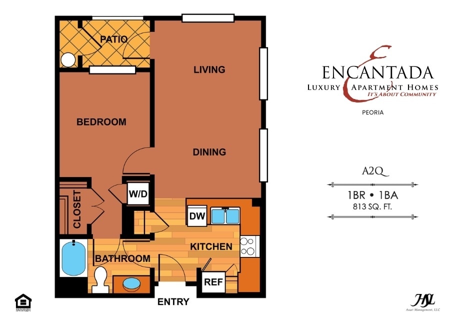 Floor Plan - A2q | One Bedroom