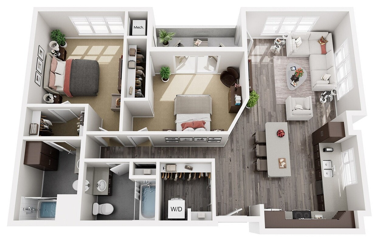 Floor Plan D3 | 22 Slate | Apartments in Madison, WI - D3