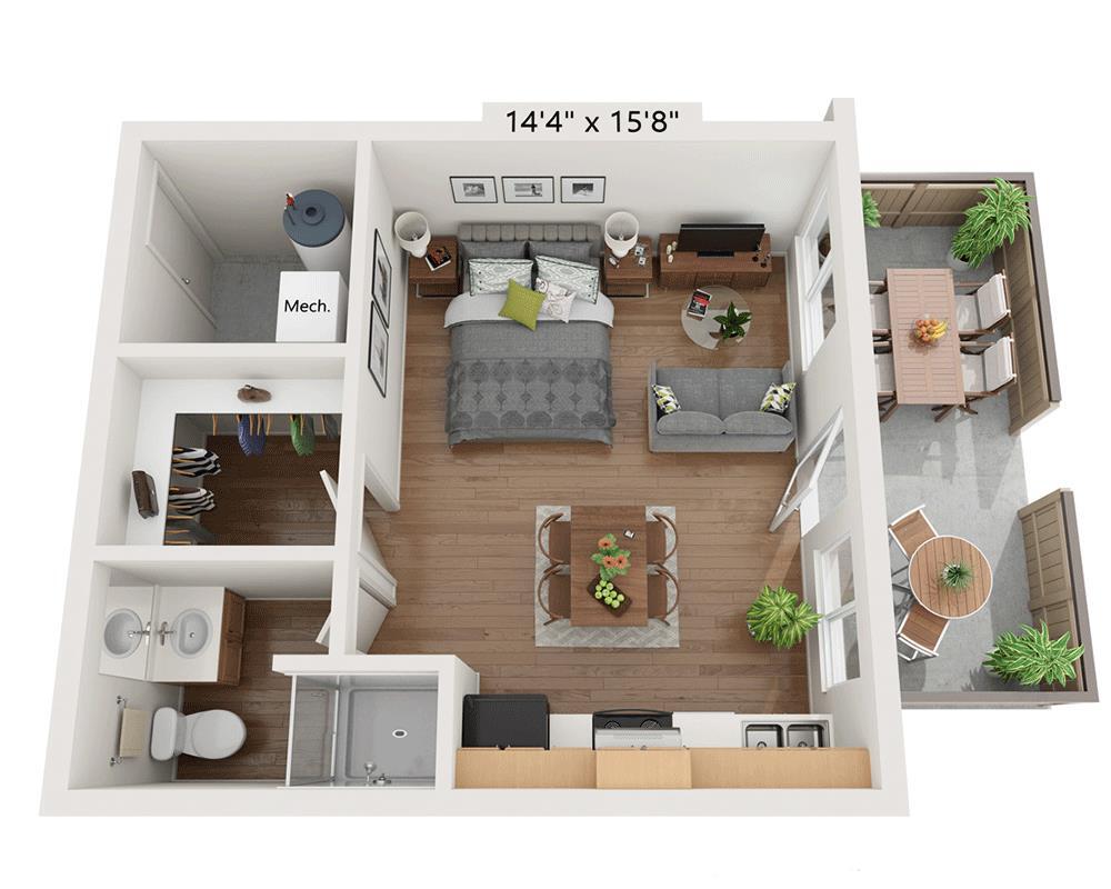 Floor Plan - Studio E1A
