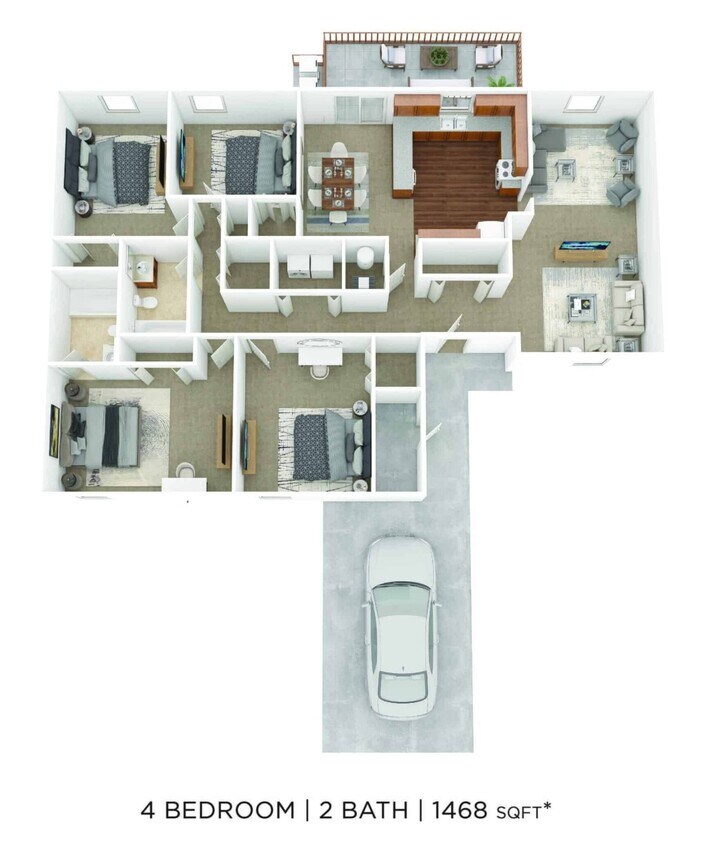 4 Bed 2 Bath - 4 Bed 2 Bath