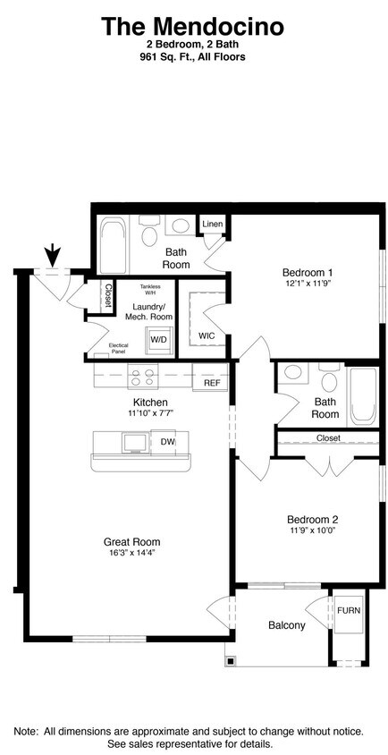 Floor Plan - Mendocino