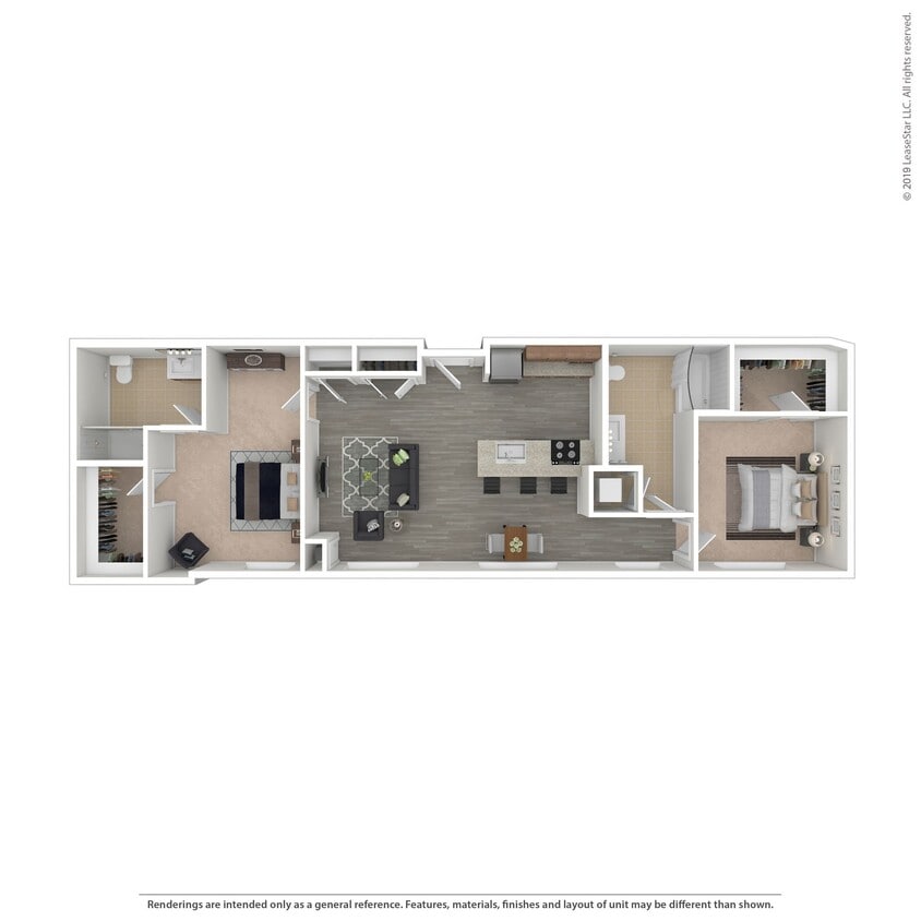 Floor Plan - C11.HC - 2 bed/2 bath (handicap accessible)