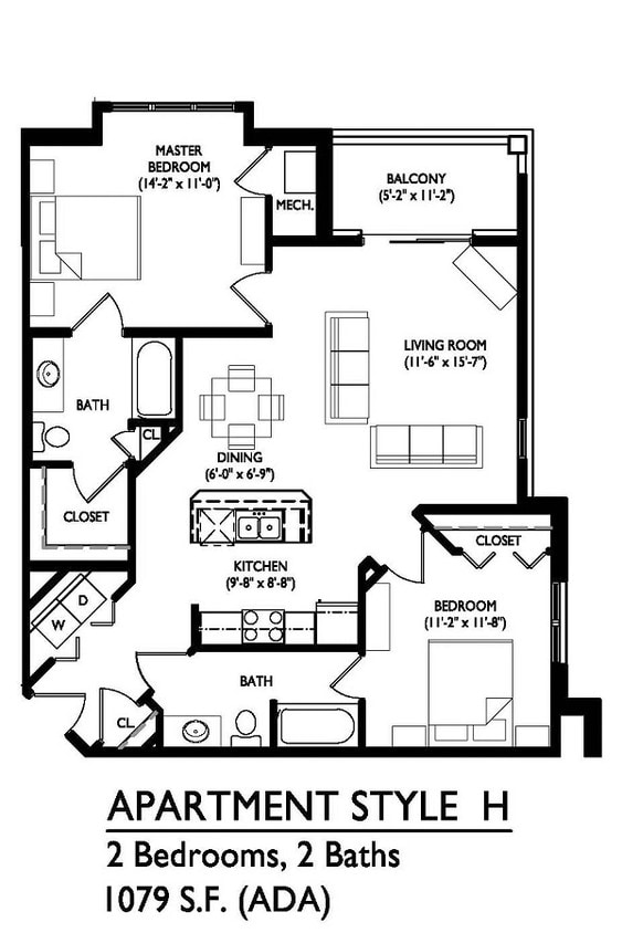 Floor Plan - H (ADA Accessible)