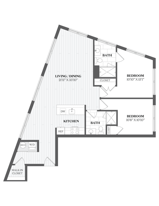 Floor Plan - 2 Bed/2 Bath-B3