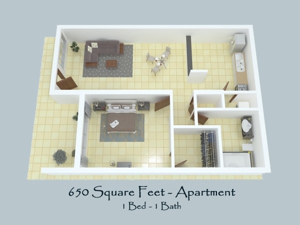 1BR/1BA - 1 Bed/1 Bath (small)