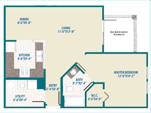 1BR/1BA - 1 Bed 1 Bath in Cricket Club II 