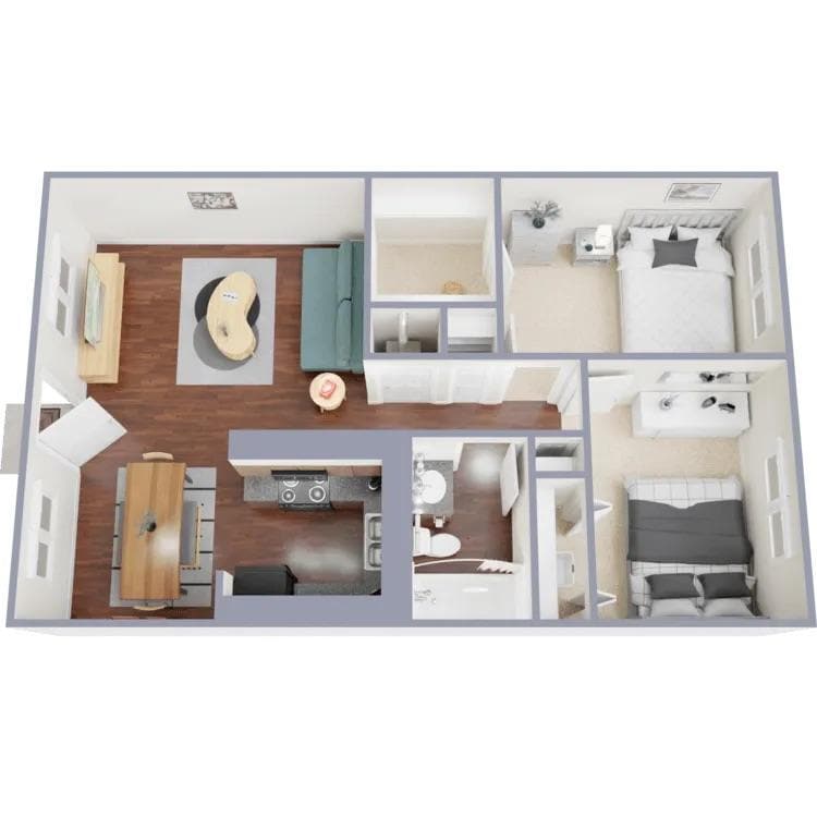 Floor Plan - 2x1 Classic
