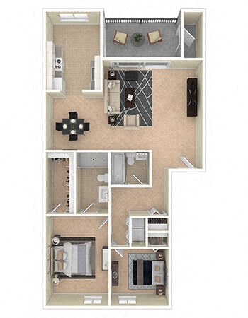 Floor Plan - 2 BEDROOM (2C)