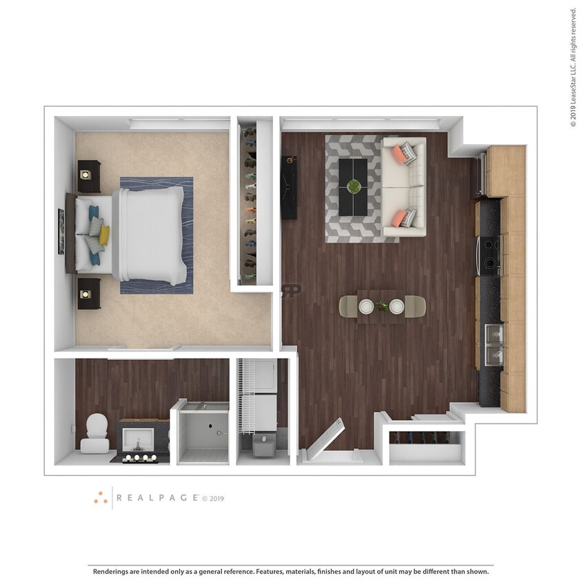 Floor Plan - B122 - One Bed | Juliet | ADA