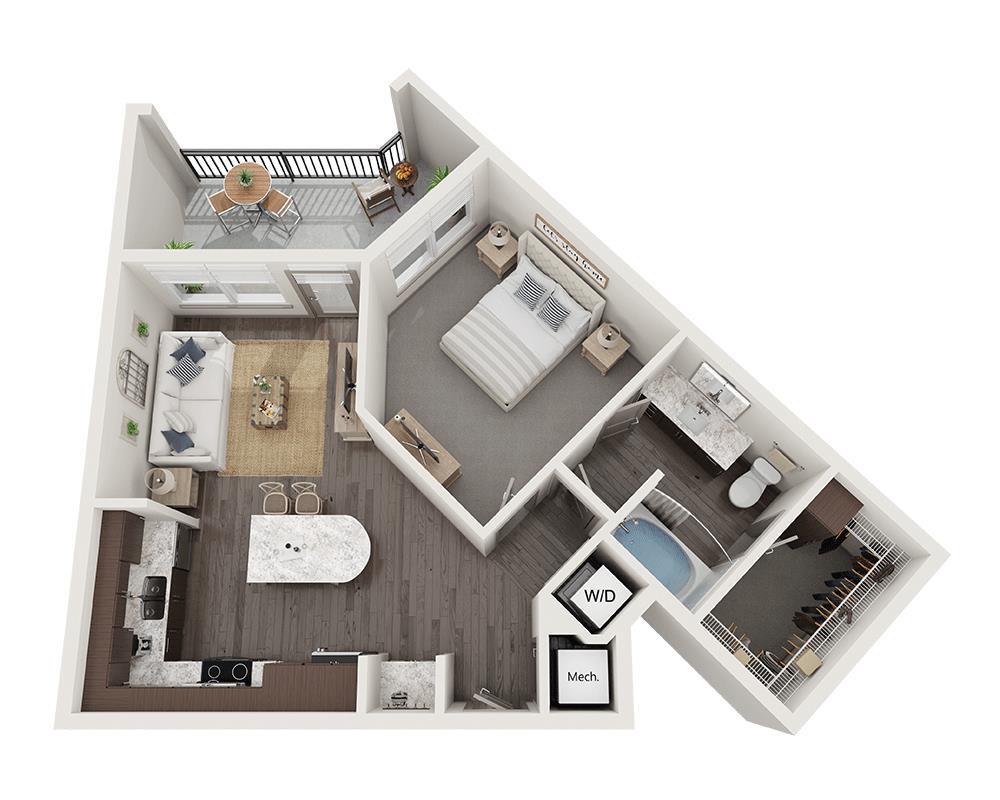 Floor Plan - One Bedroom A1O