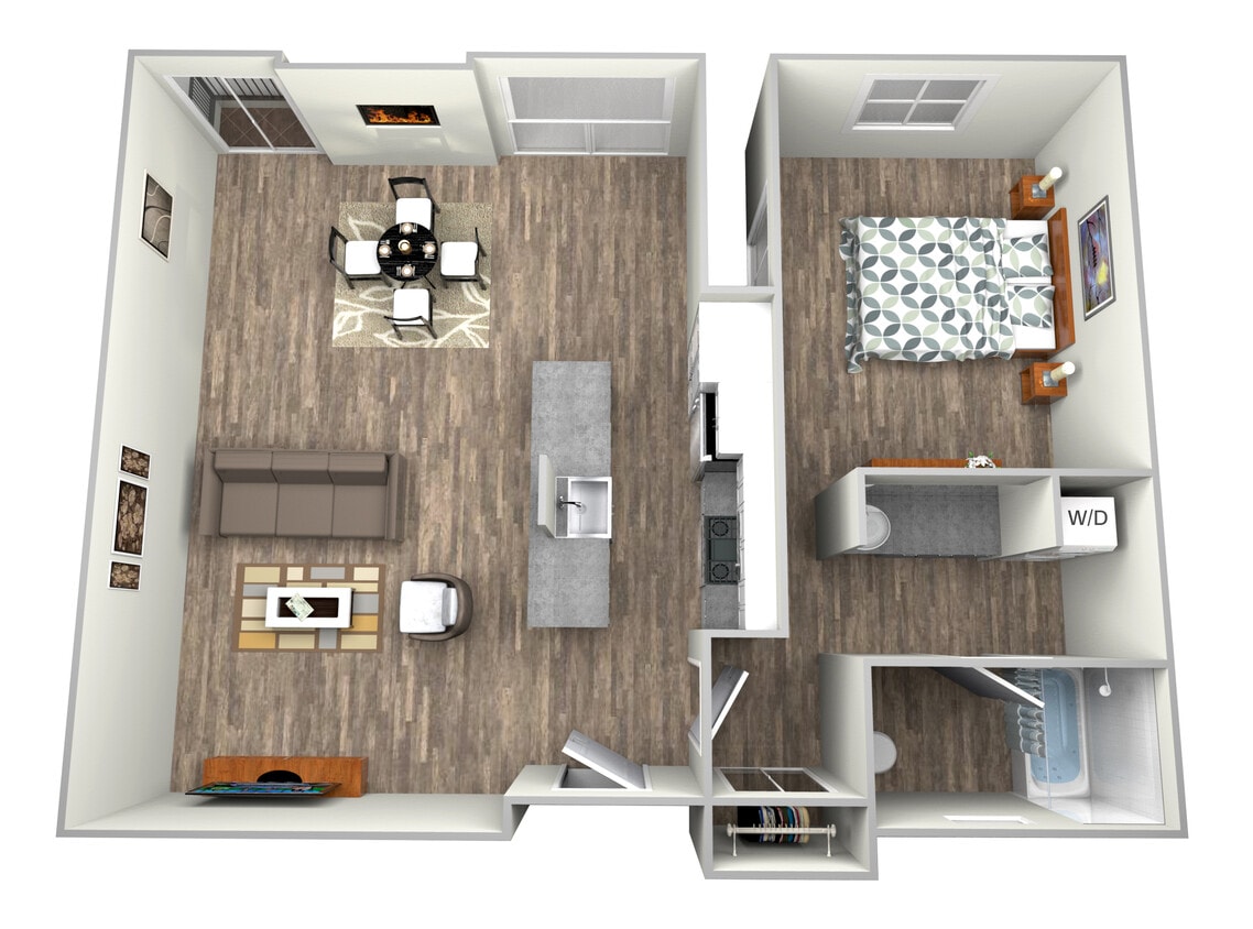 Floor Plan - 1 Bedroom