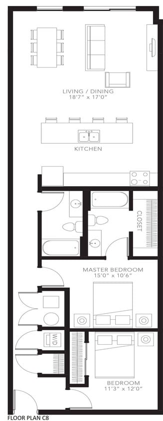 Floor Plan - 2BR-C8