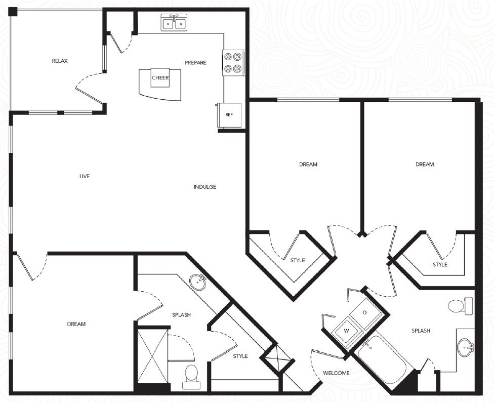 The Gallery at Mills Park - Masterpiece A - 2 Beds - 2 Baths - 1315 Sq. ft. - C1