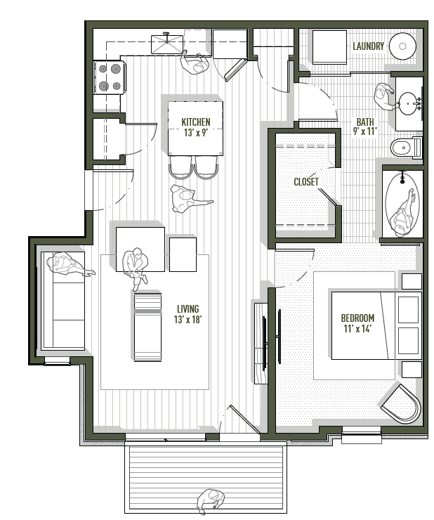 Floor Plan - West 8th - Ruby