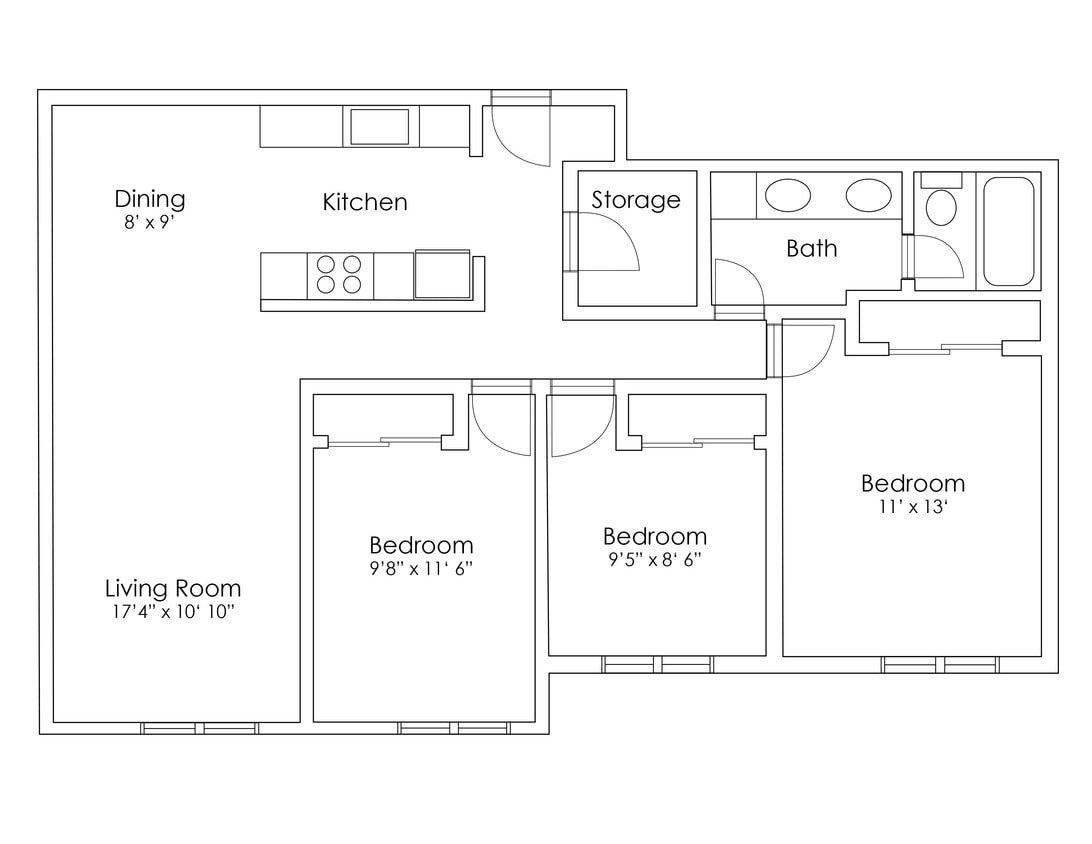 Floor Plan - 3 Bedroom A