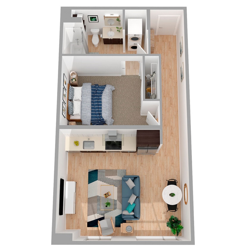 Floor Plan - Urban 1x1 - a58.1