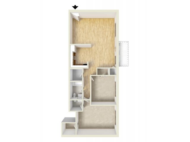 Two bedroom floor plan - Two Bedroom