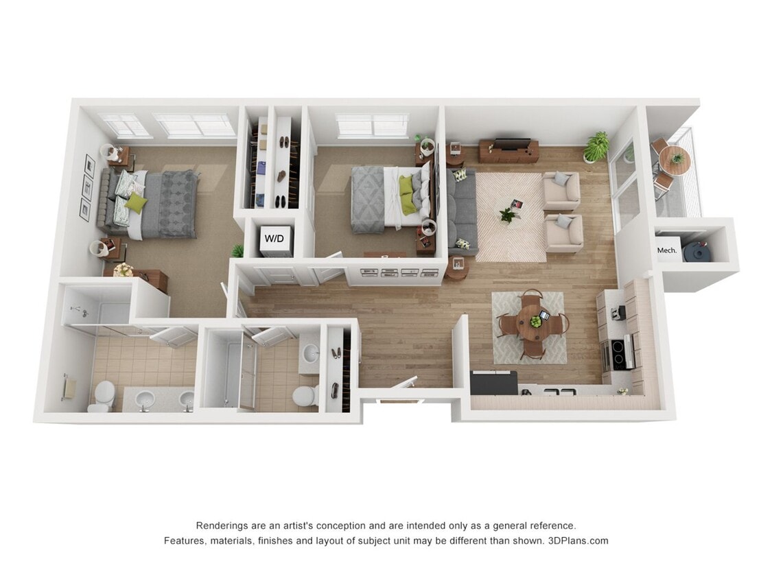 Floor Plan - 2x2F-1065-p1