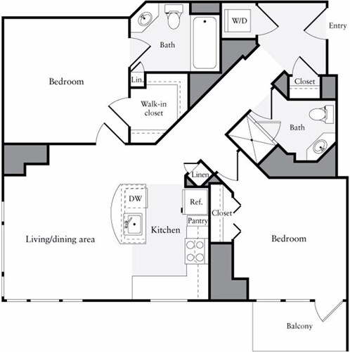 Floor Plan - 2 Bedrooms B
