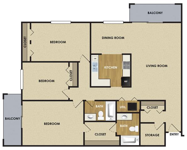 Floor Plan - Cottonwood - 3A