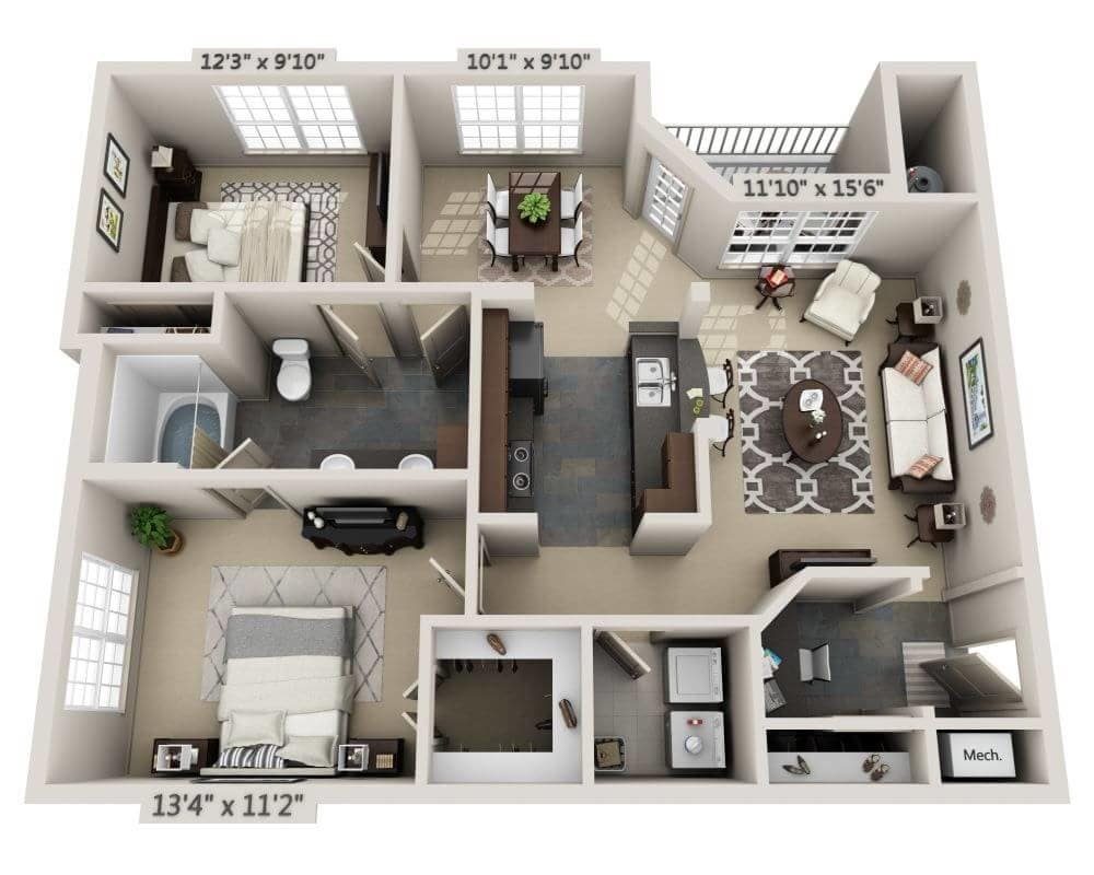 Floor Plan - Plan D (B1A)