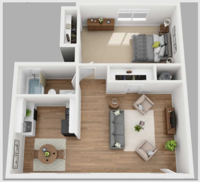 Floor Plan - 1x1 classic 1