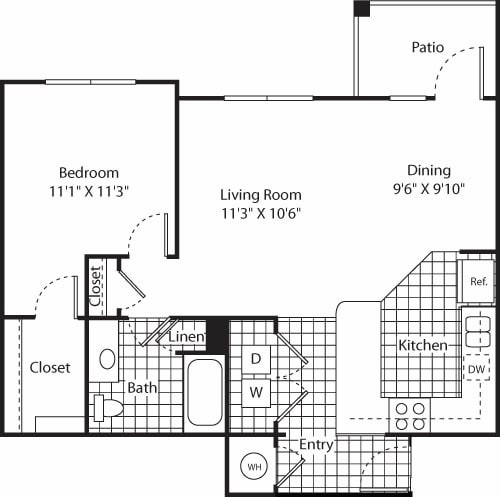 Floor Plan - One Bed A-3 - Phase II