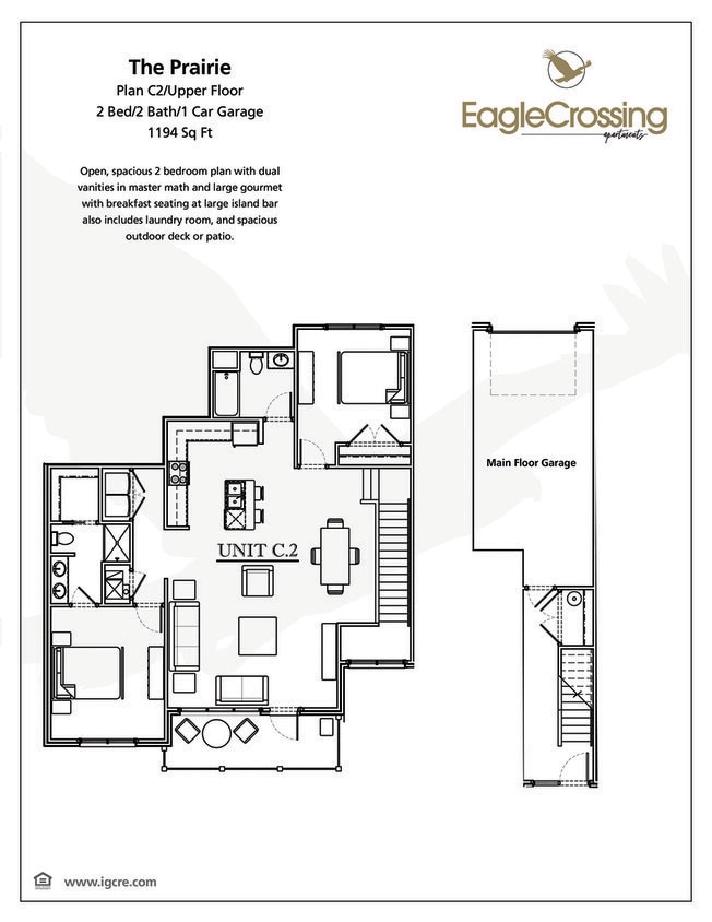 Floor Plan - C.2-2x2 Prairie