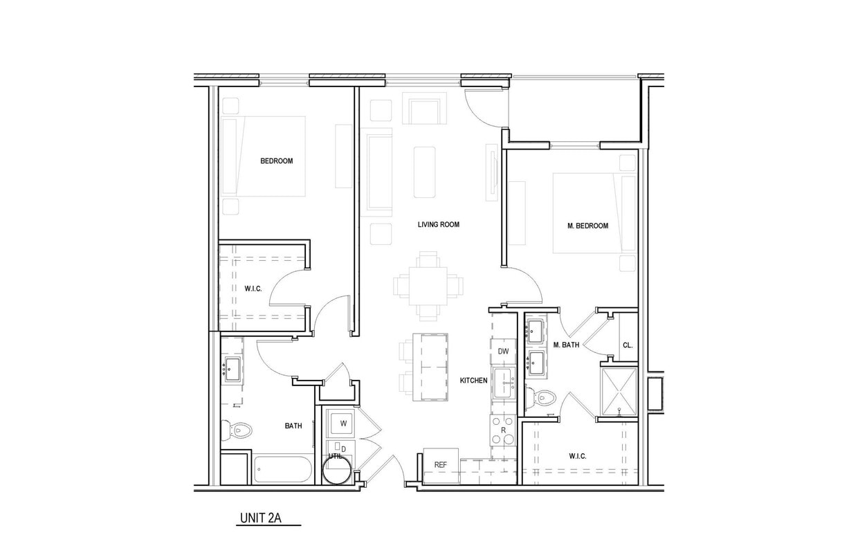 Sunnen Station Apartments - B1 - 2 Beds - 2 Baths - 991 Sq. ft. - 2A