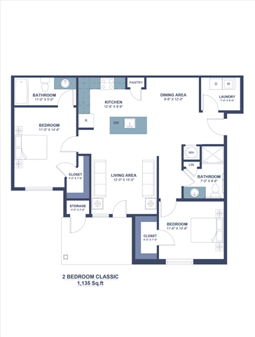 Floor Plan - Two Bedroom