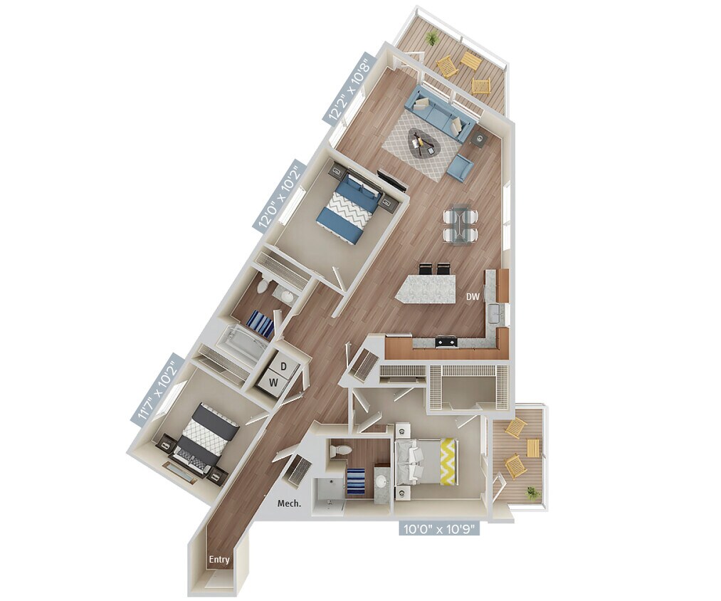 Floor Plan - C4-1450SF-Apt670
