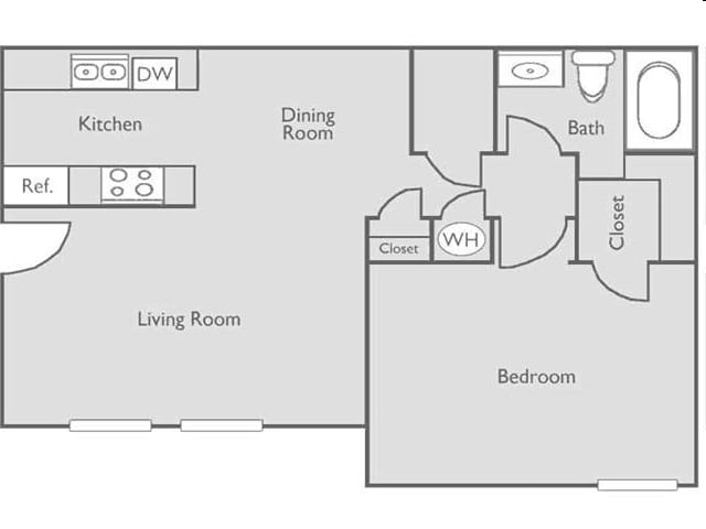 1BR/1BA - One Bedroom