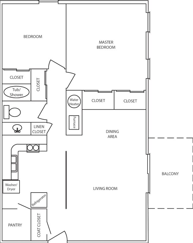 Floor Plan - 2x1a
