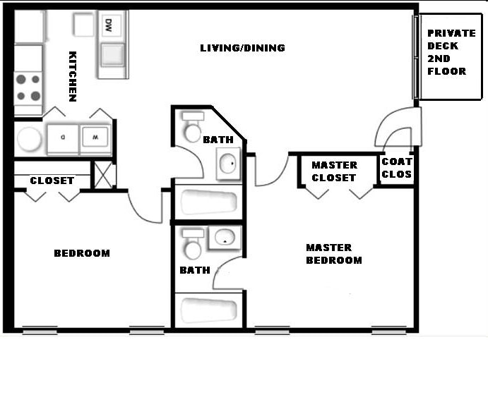 2BR/2BA - Burke