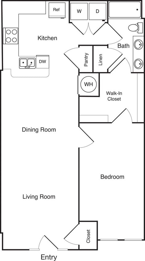 Floor Plan - 1 Bedroom A5