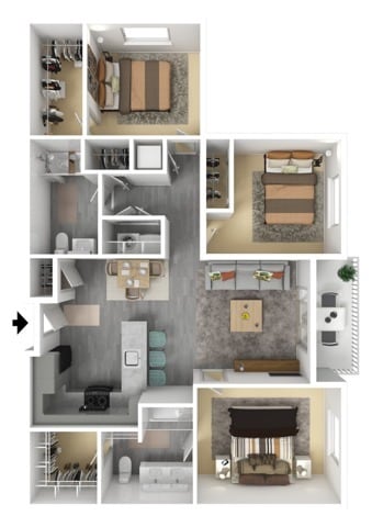 3 Bedroom Furnished - 3 Bedroom