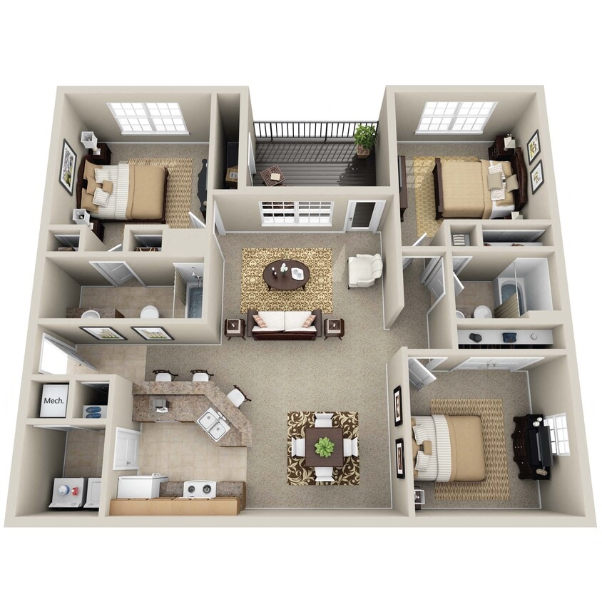 Floor Plan - Three Bedroom