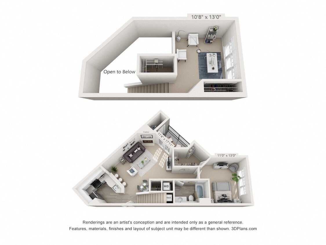 Floor Plan - Ashford Loft - Renovated 