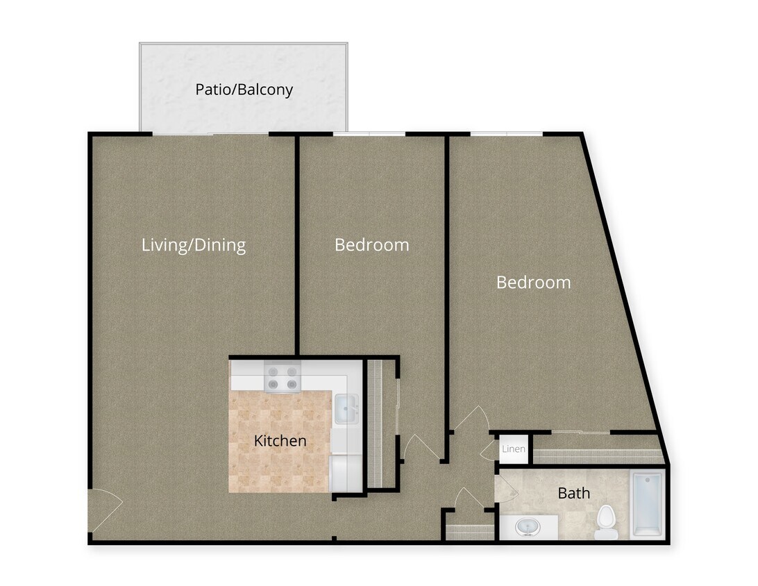 EDC_3_2b1b_1162 - 2 Bed x 1 Bath - 3