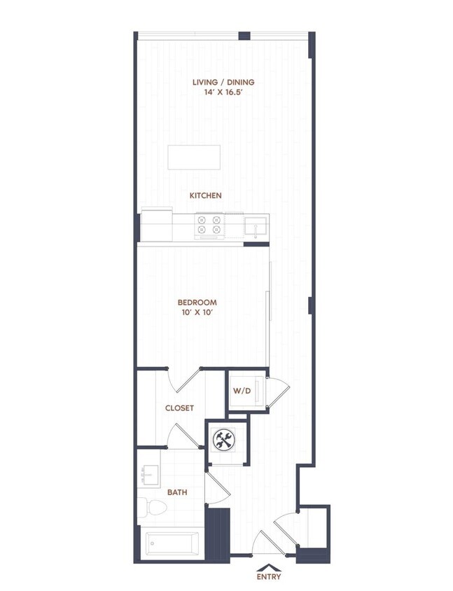 Floor Plan - 1 Bed/1 Bath-A05