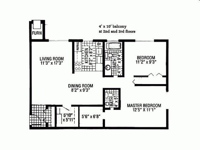 2 Bedroom - 2A11 - 2 Bedroom  2A11